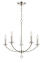  Mila 5-Light Chandelier In Polished Nickel