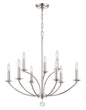  Mila 9-Light Chandelier In Polished Nickel