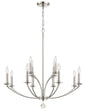  Mila 12-Light Chandelier In Polished Nickel