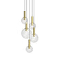  Bubbles Five Light Pendant In Satin Brass