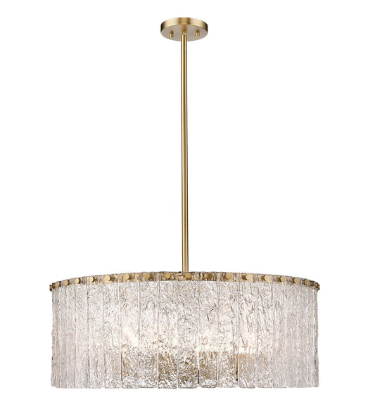 Z-LIte Glacier Ten Light Pendant In Modern Gold