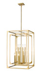 Z-LIte Easton 12 Light Chandelier In Rubbed Brass