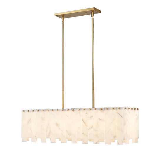 Z-LIte Viviana Five Light Island Pendant In Rubbed Brass
