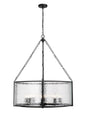 Z-LIte Barrington Eight Light Pendant In Matte Black