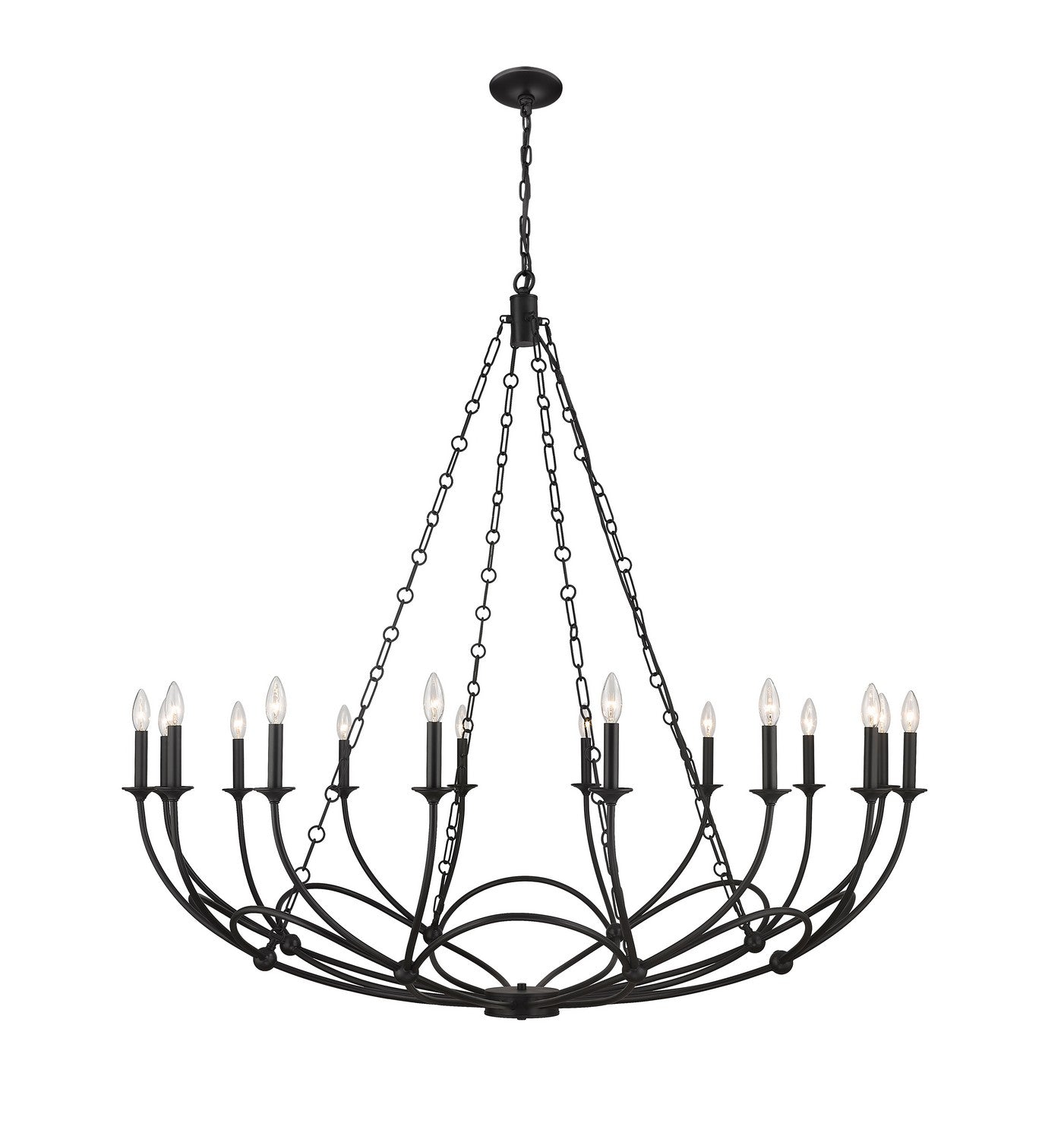 Z-LIte Arabella 16 Light Chandelier In Matte Black