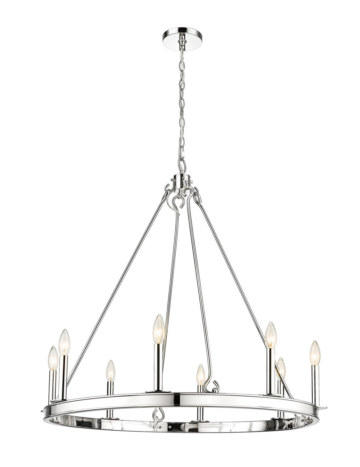 Z-LIte Barclay Eight Light Chandelier In Polished Nickel