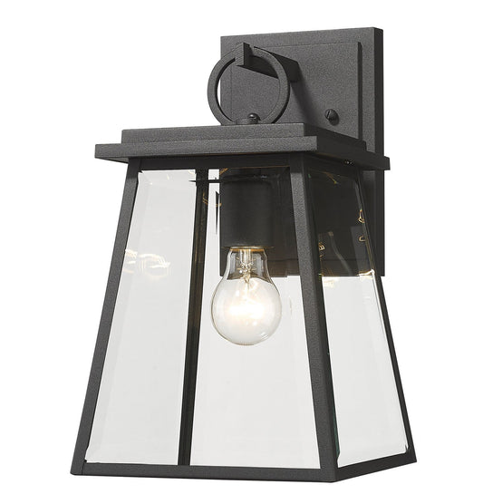 Z-LIte Broughton One Light Outdoor Wall Sconce In Black