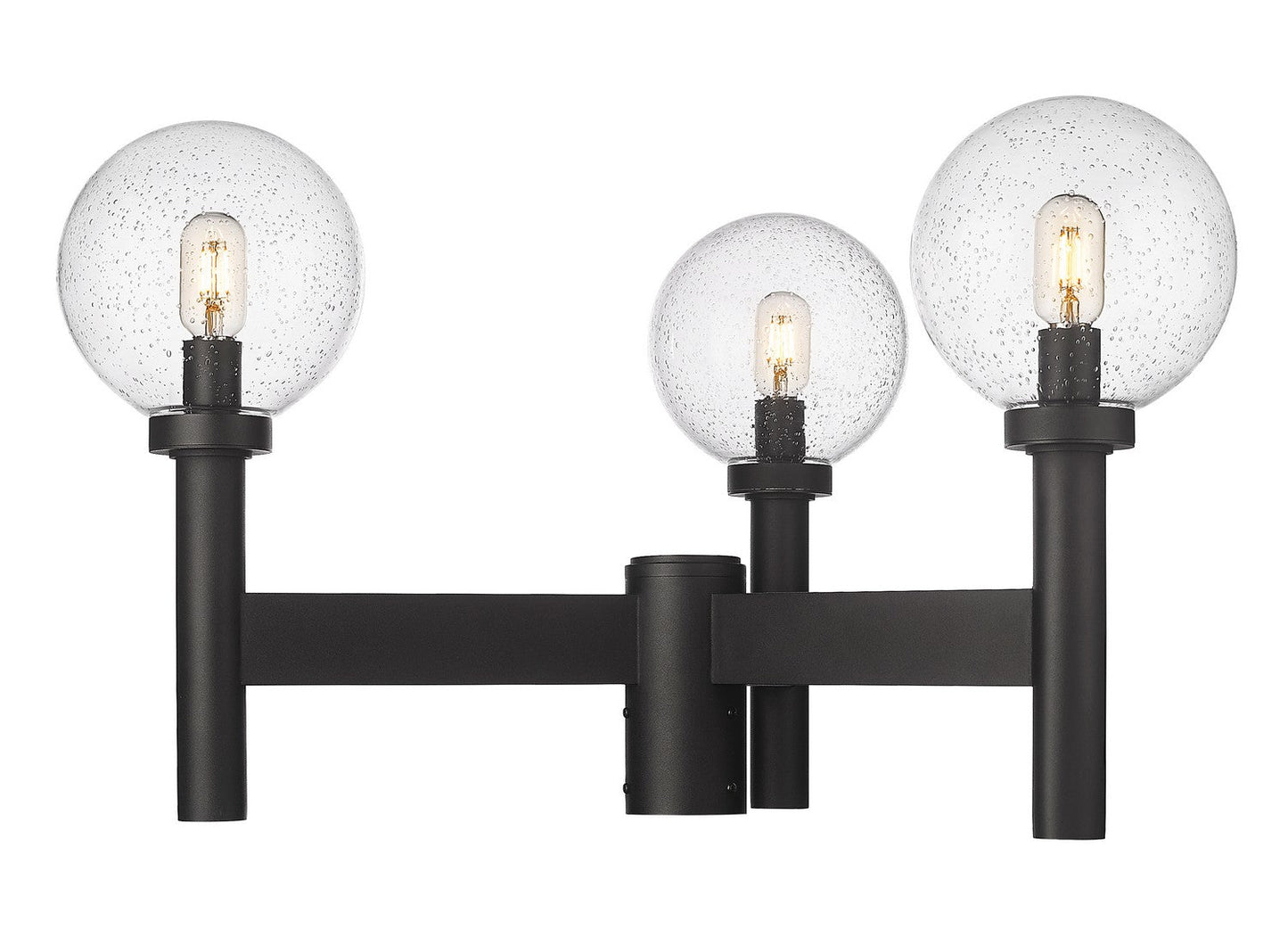 Z-LIte Laurent Three Light Outdoor Post Mount In Black