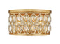 Z-LIte Dealey Five Light Flush Mount In Heirloom Brass