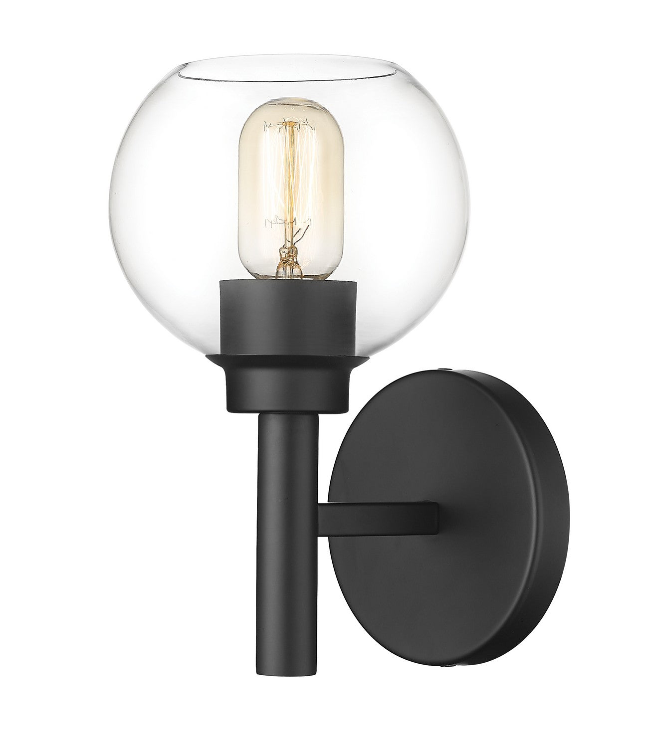 Z-LIte Sutton One Light Wall Sconce In Matte Black