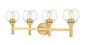Z-LIte Sutton Four Light Vanity In Brushed Gold