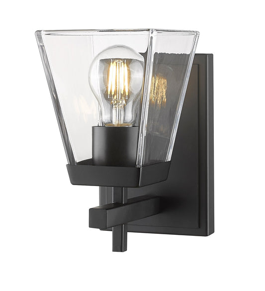 Z-LIte Lauren One Light Wall Sconce In Matte Black