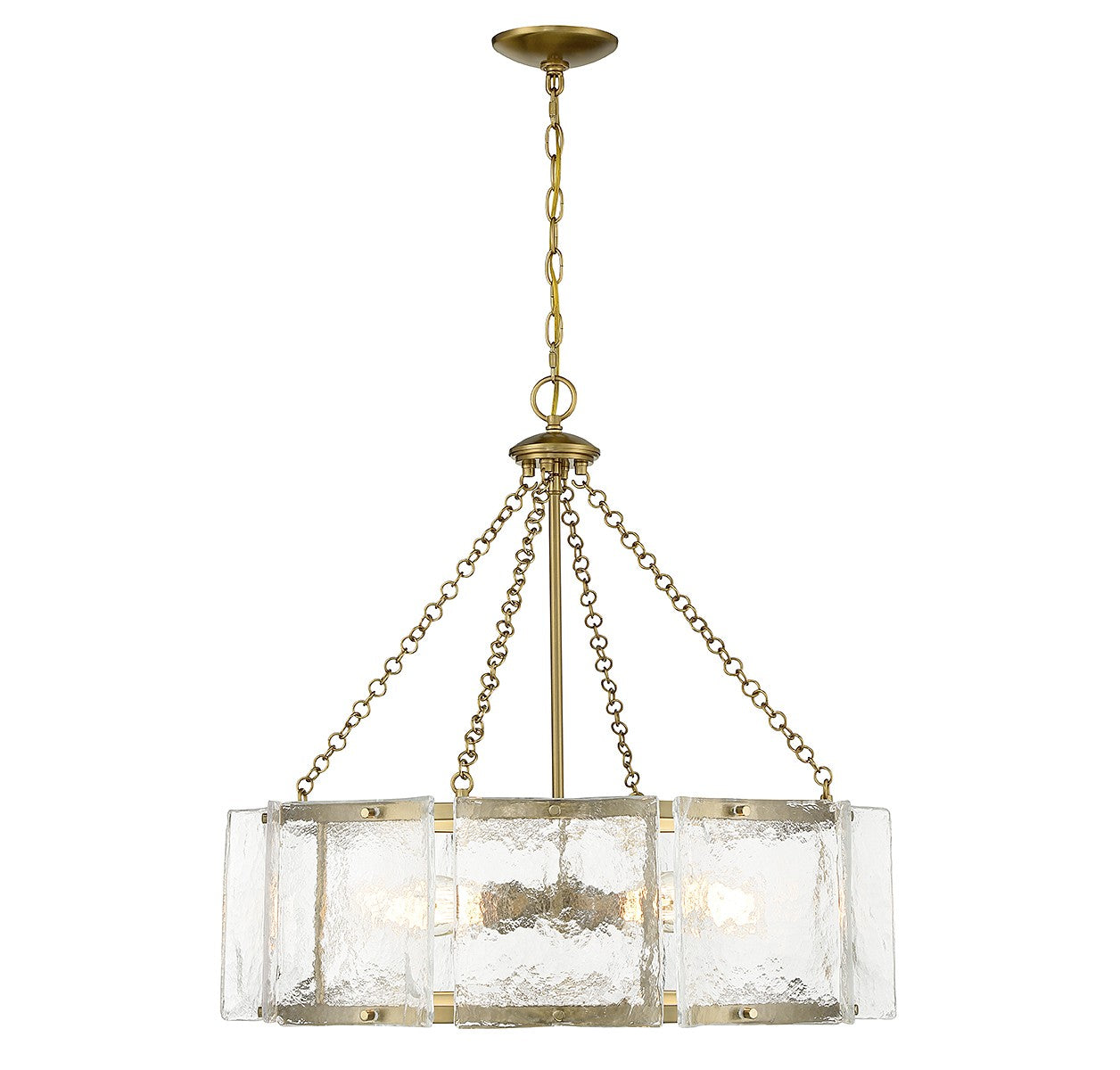  Genry 5-Light Pendant In Warm Brass