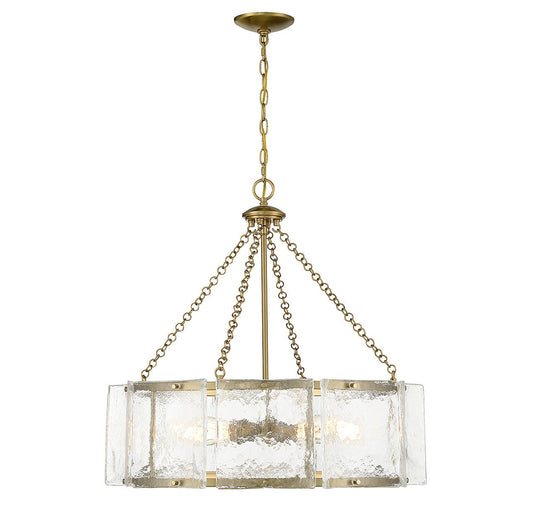  Genry 5-Light Pendant In Warm Brass