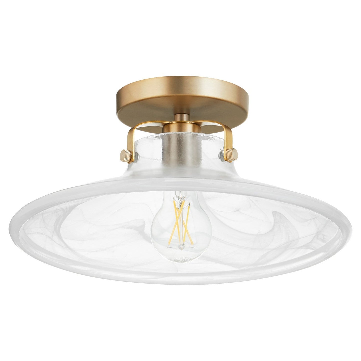  Transitional Dual Mount In Aged Brass