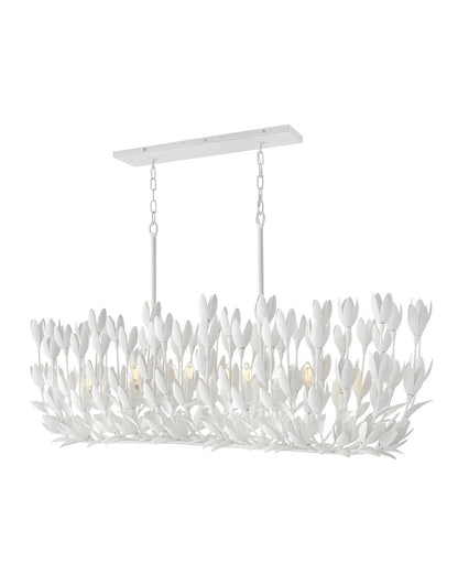  Flora LED Linear Pendant In Textured Plaster