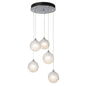  Fritz Globe 5-Light Pendant In Sterling