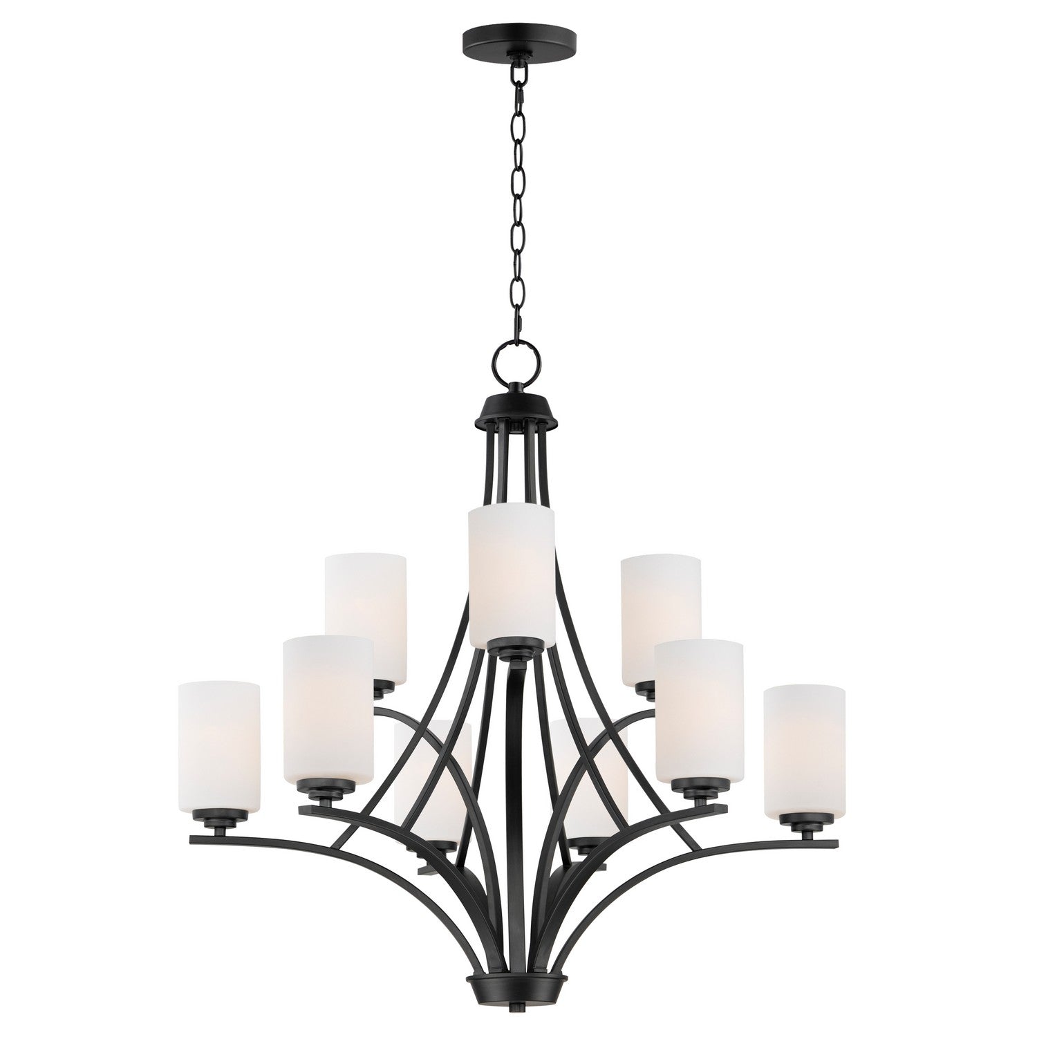 Maxim Deven 9-Light Chandelier In Black