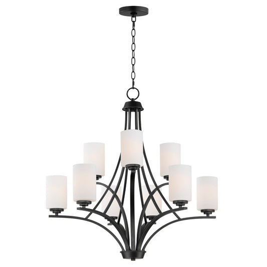 Maxim Deven 9-Light Chandelier In Black