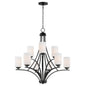 Maxim Deven 9-Light Chandelier In Black