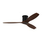  Collins Smart Hugger 52" Ceiling Fan In Midnight Black & Dark Walnut
