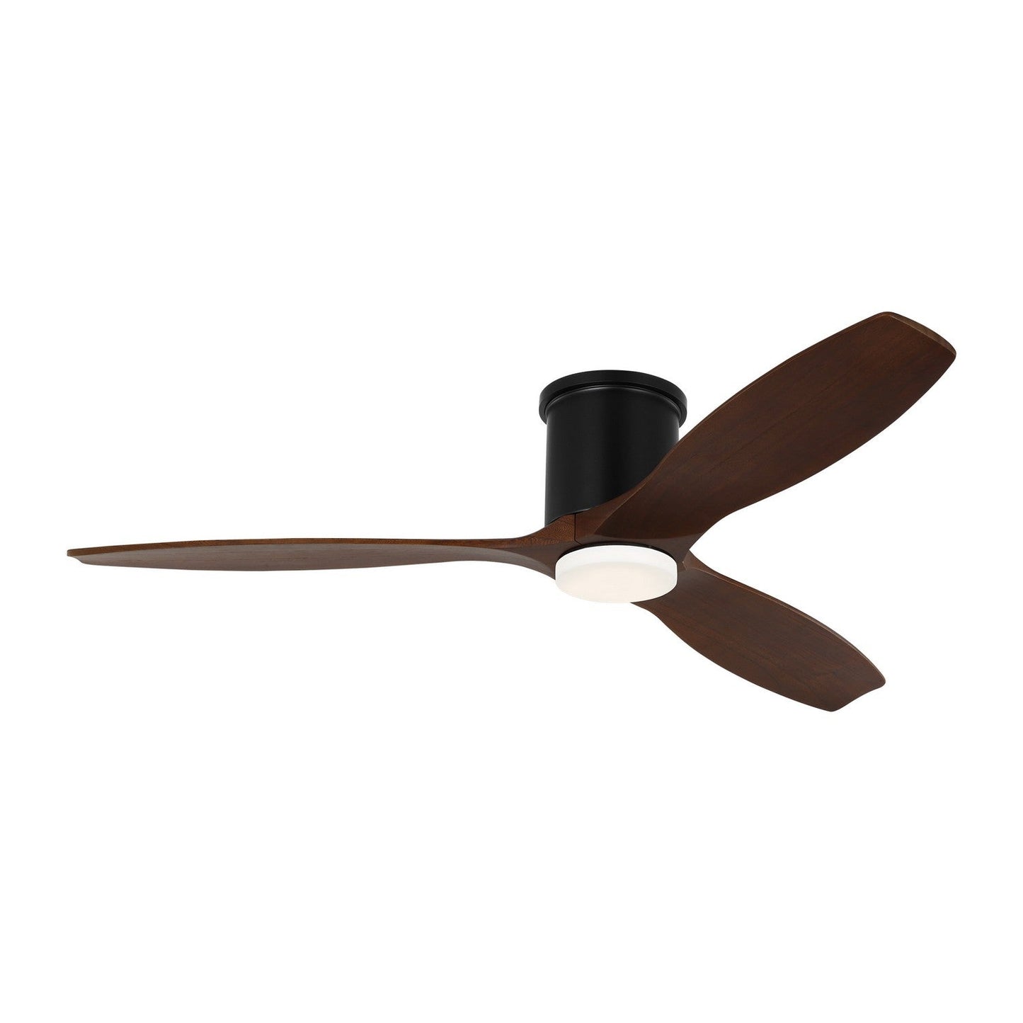  Collins Smart Hugger LED 52" Ceiling Fan In Midnight Black & Dark Walnut