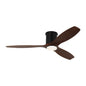  Collins Smart Hugger LED 52" Ceiling Fan In Midnight Black & Dark Walnut
