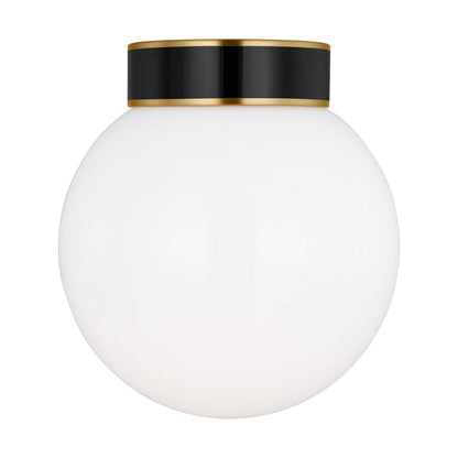  Monroe 1-Light Flush Mount In Burnished Brass