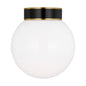  Monroe 1-Light Flush Mount In Burnished Brass