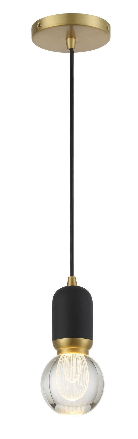  Mixed Up LED Mini Pendant In Sand Coal & Mountain Gold