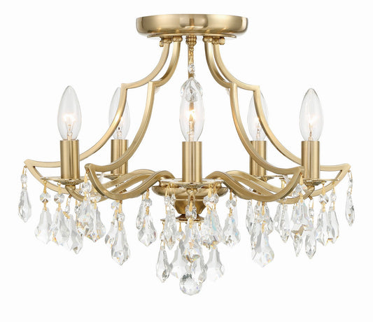  Cedar 5-Light Ceiling Mount In Vibrant Gold