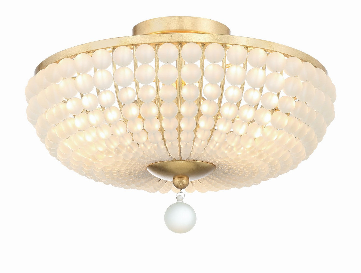  Bella 3-Light Ceiling Mount In Antique Gold