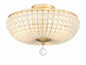  Bella 3-Light Ceiling Mount In Antique Gold