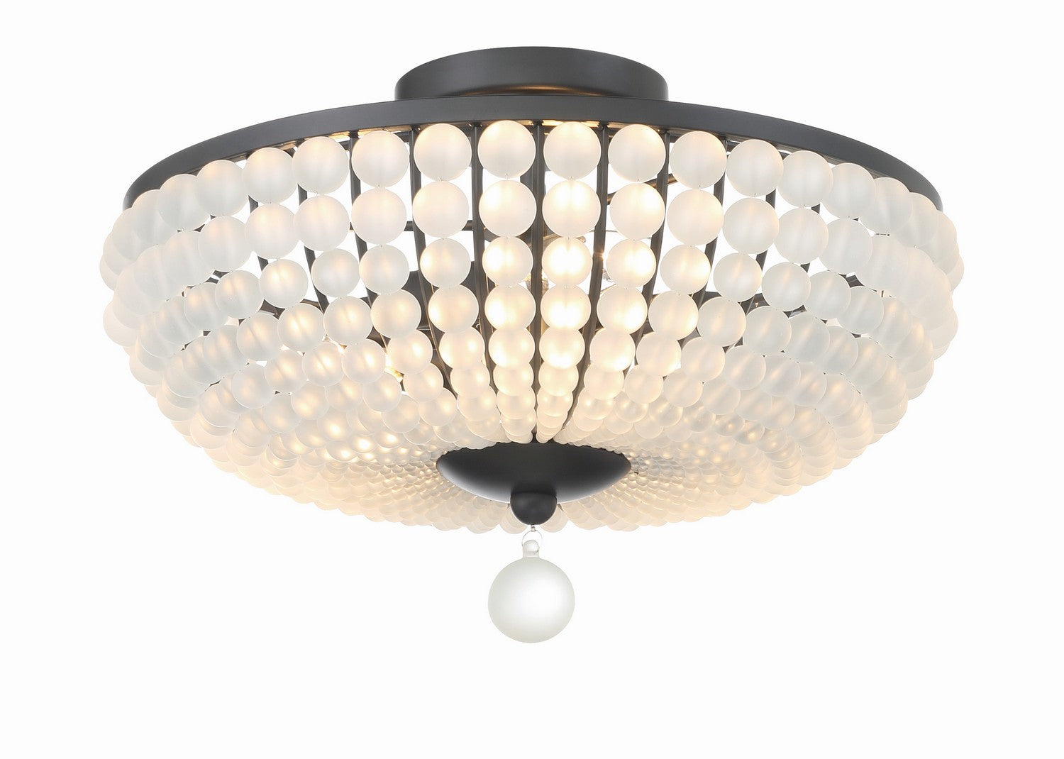  Bella 3-Light Ceiling Mount In Matte Black