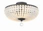  Bella 3-Light Ceiling Mount In Matte Black
