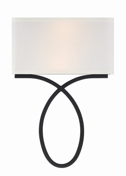  Brinkley 2-Light Wall Mount In Black Forged