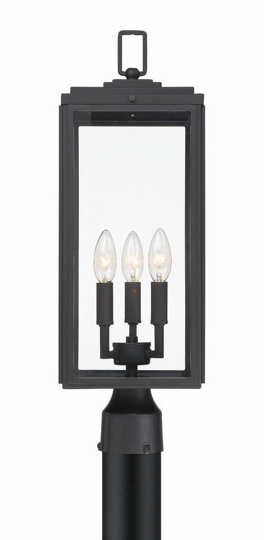  Byron 3-Light Outdoor Post Mount In Matte Black