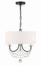  Delilah 3-Light Mini Chandelier In Matte Black
