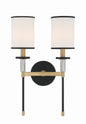  Hatfield 2-Light Wall Mount In Black Forged / Vibrant Gold