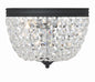  Nola 2-Light Ceiling Mount In Black Forged