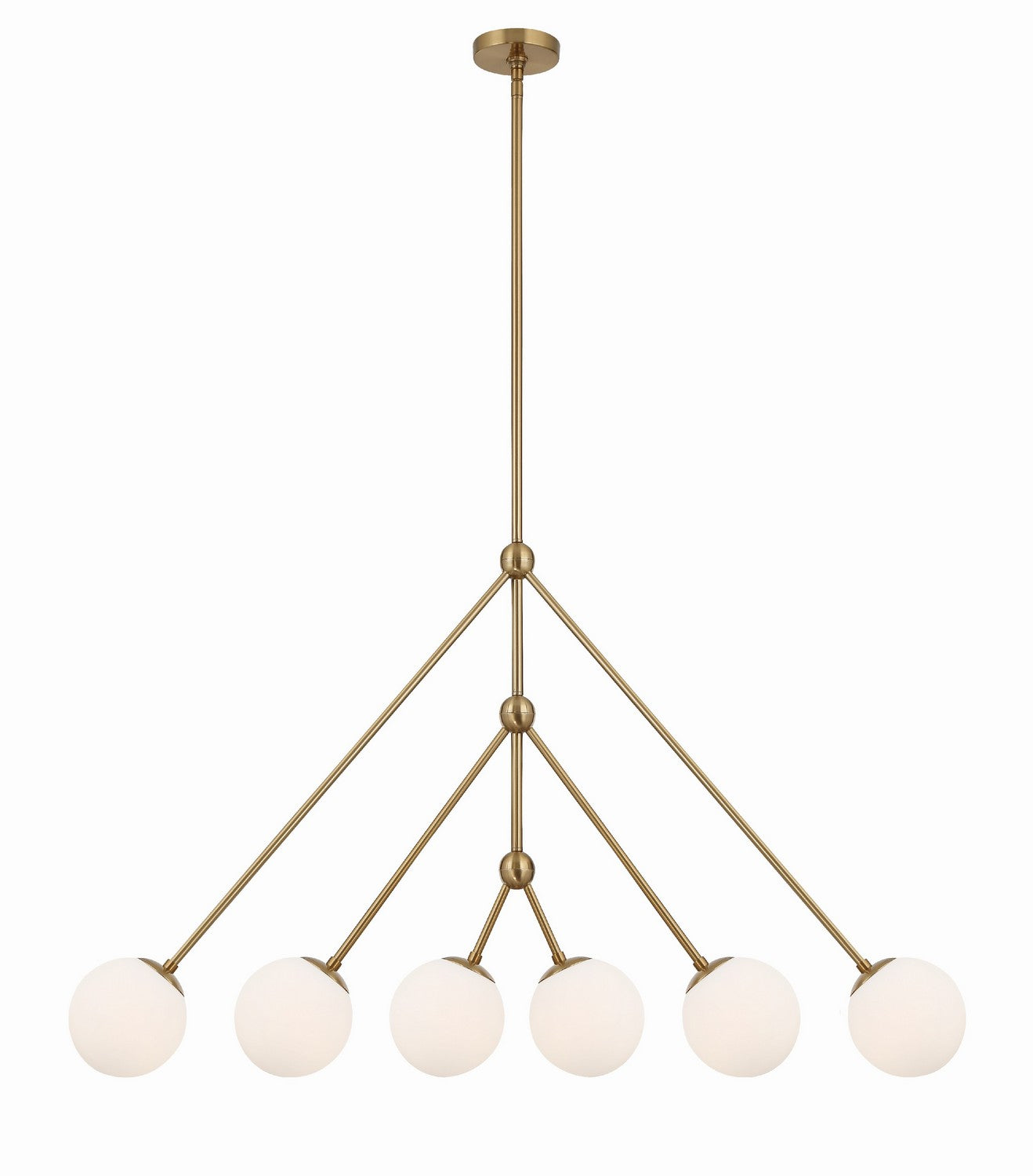  Omni 6-Light Chandelier In Aged Brass