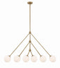  Omni 6-Light Chandelier In Aged Brass