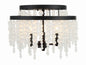  Poppy 3-Light Ceiling Mount In Matte Black