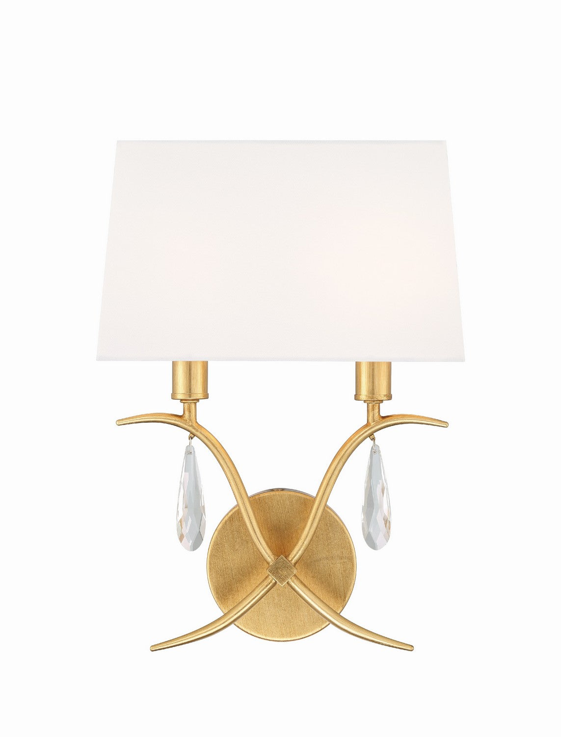  Rollins 2-Light Wall Mount In Antique Gold