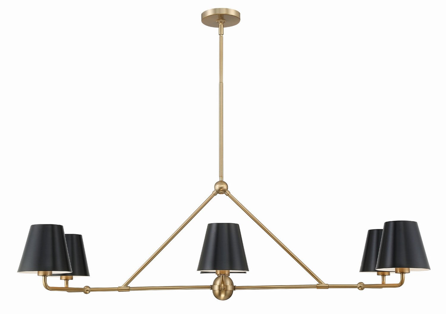  Xavier 6-Light Chandelier In Vibrant Gold