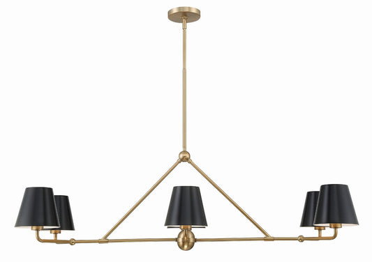  Xavier 6-Light Chandelier In Vibrant Gold