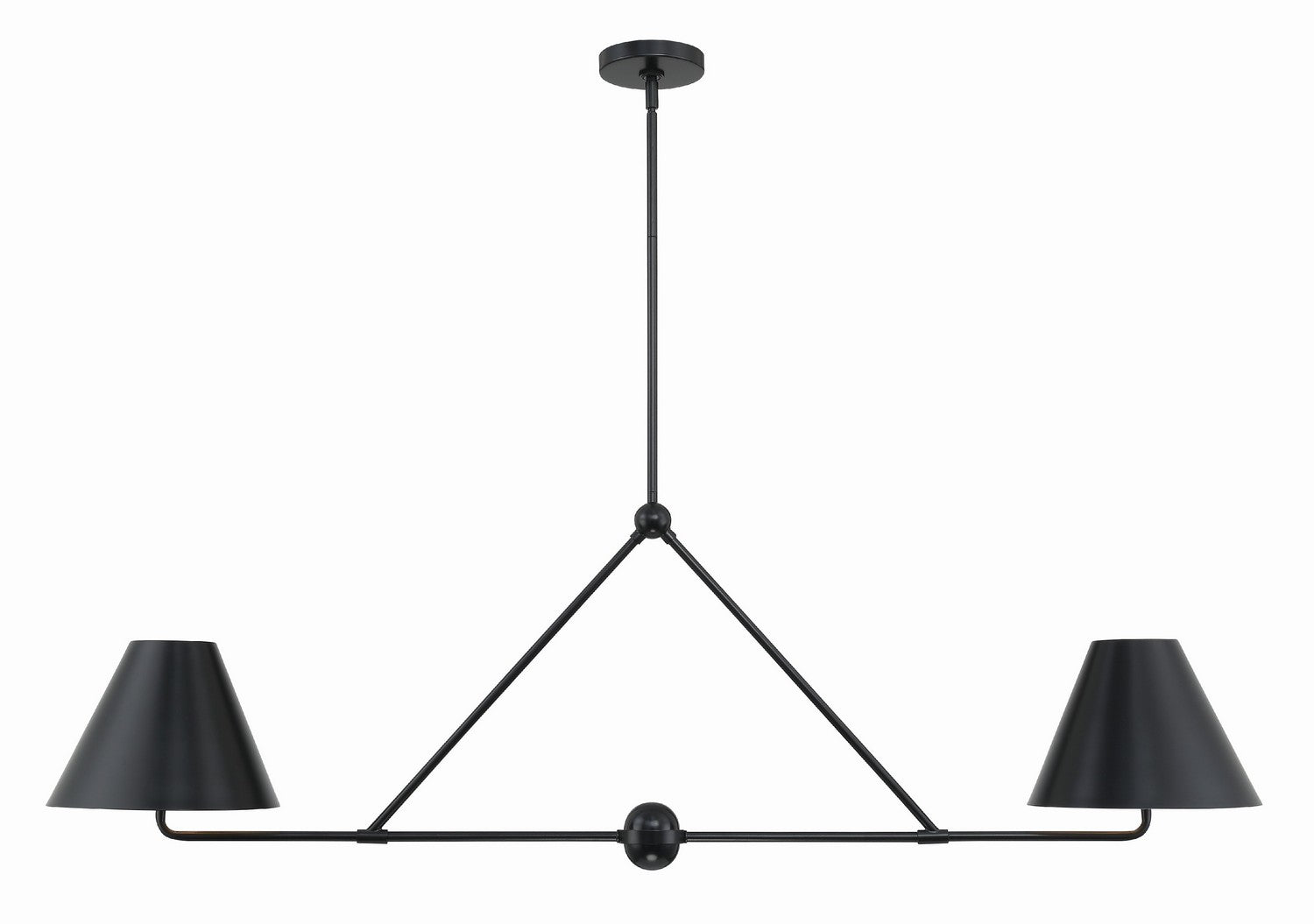  Xavier 4-Light Chandelier In Matte Black