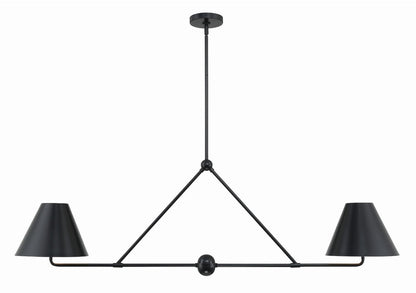  Xavier 4-Light Chandelier In Matte Black