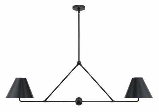  Xavier 4-Light Chandelier In Matte Black