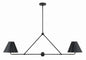  Xavier 4-Light Chandelier In Matte Black